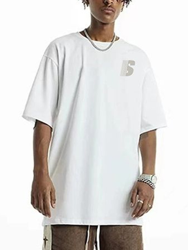Herren Vintage-Kurzarm-T-Shirt in Übergröße